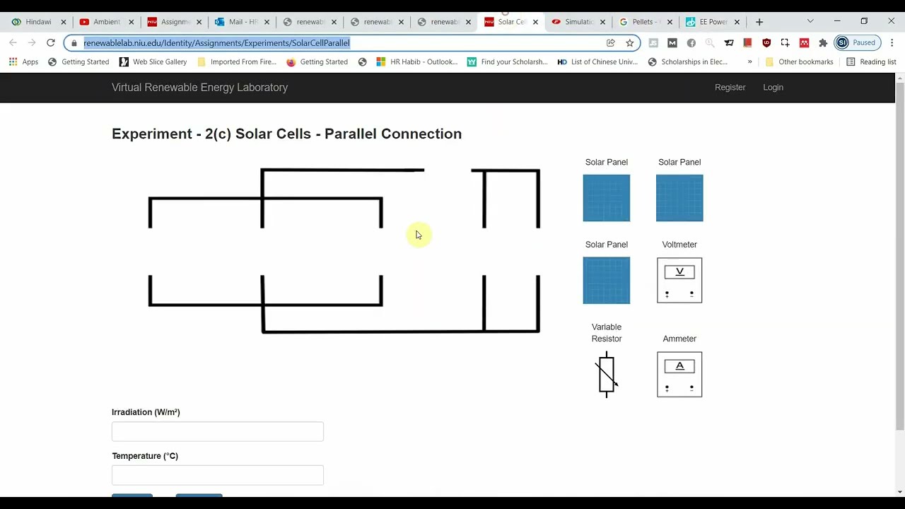 Virtual Labs for Renewable Energy Experiments